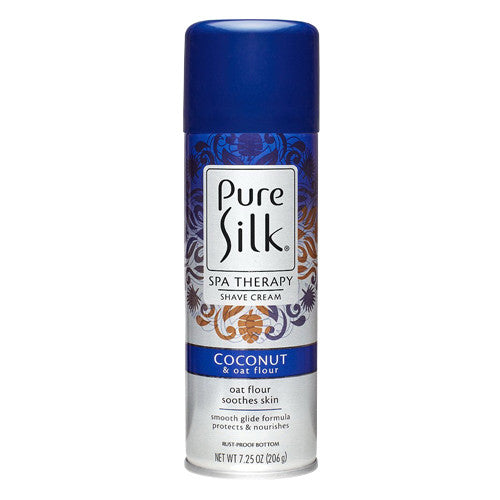 Pure Silk Coconut and Oat Flour Spa Therapy Shave Cream for Women, 7.25 Oz